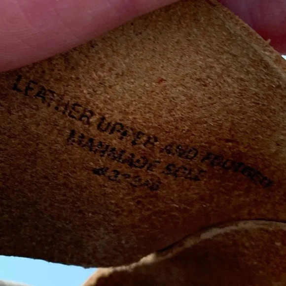 Made in Italy womens sandals size 9 tan leather cork chunky platforms - Picture 12 of 14